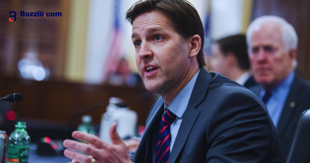 Ben Sasse speaking during a public event before announcing his pancreatic cancer diagnosis