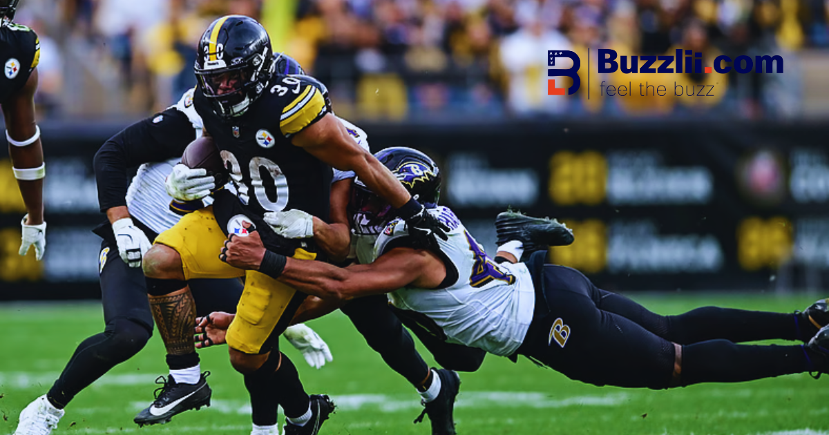 Home 15 Pittsburgh Steelers celebrate late touchdown against Baltimore Ravens on Sunday Night Football