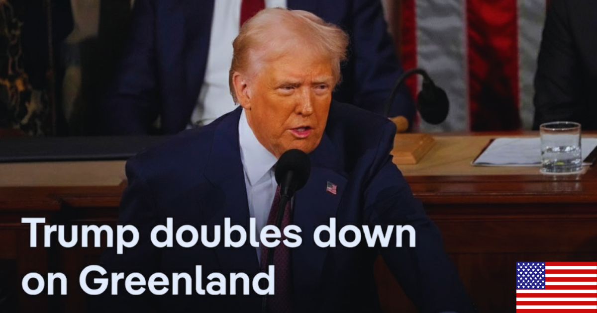 Home 18 Donald Trump speaking at a press conference as Greenland geopolitical discussions resurface